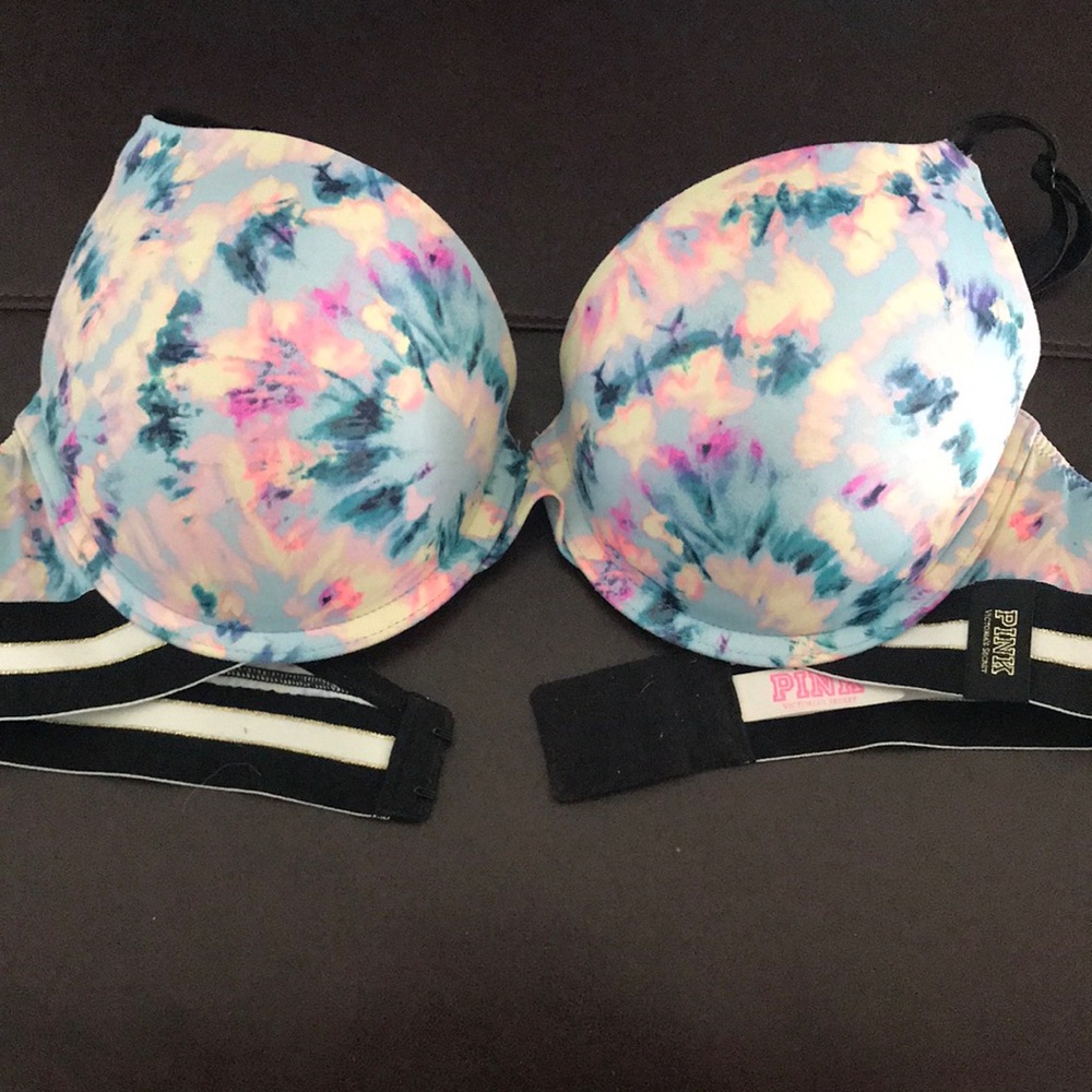Victoria’s Secret PINK TieDye Padded Push Up Convertible Strap Underwire Bra Z3